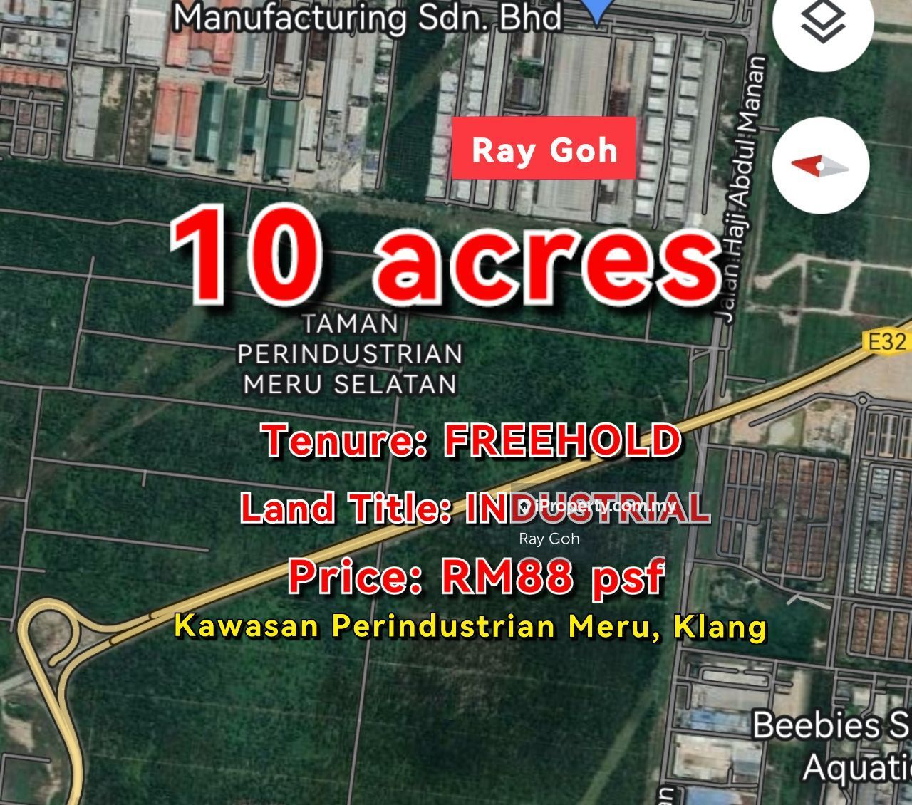 Taman Perindustrian Meru Klang 10acres Industrial Land For Sale