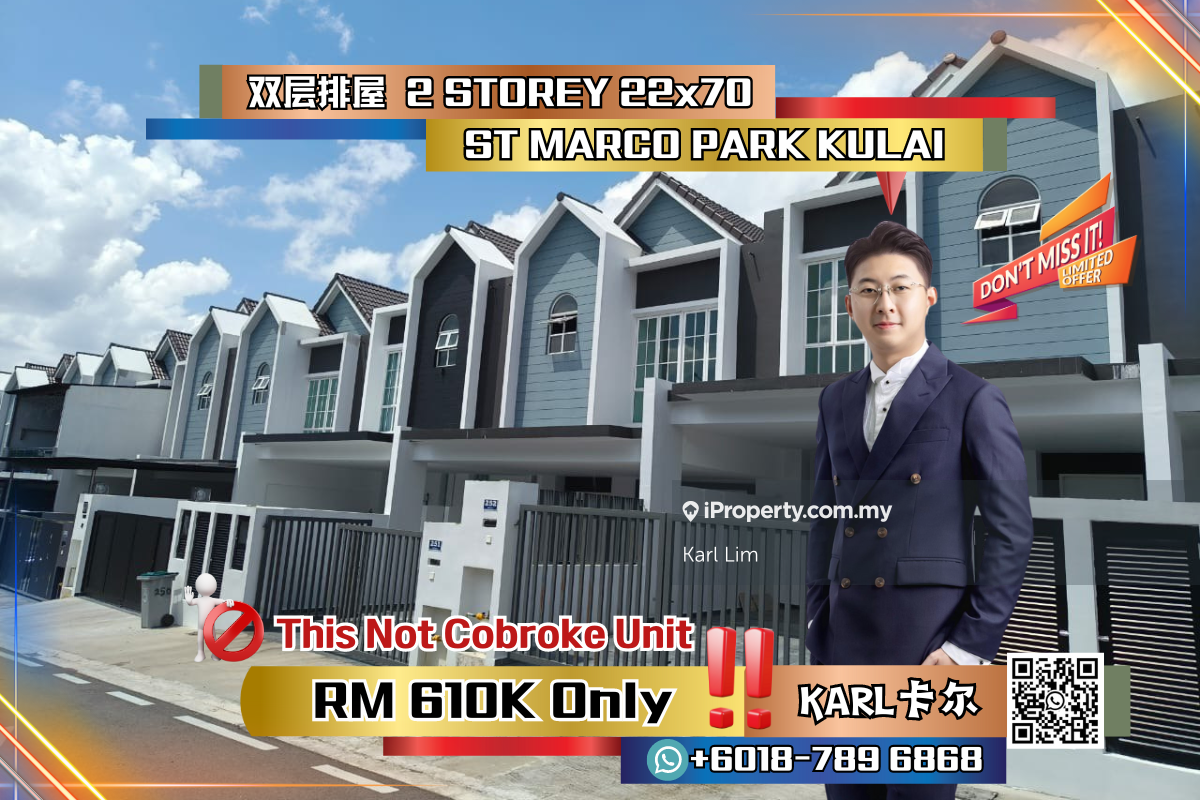 St Marco Park 2 Storey 22x70 Brand New Unit Kulai For Sale RM610000