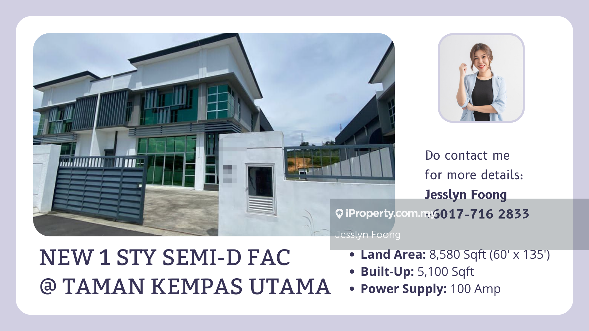 Taman Kempas Utama New Sty Semi D Factory For Rent Taman Kempas