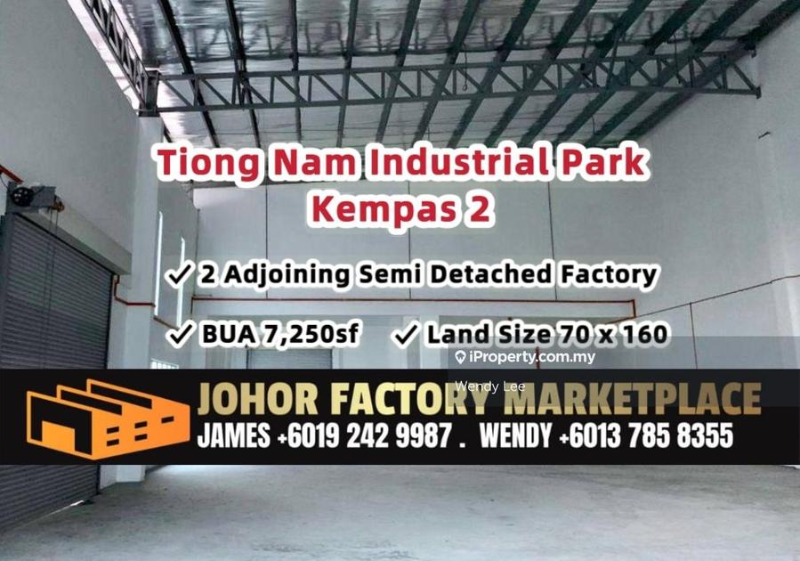 Tiong Nam Industrial Park Kempas Kempas Johor Bahru For Sale