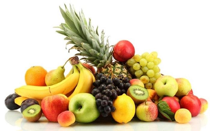 Ảnh chụp nhiều loại trái cây nhiều màu sắc đặt cạnh nhau