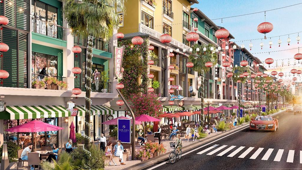 mô hình dự án shophouse sầm uất