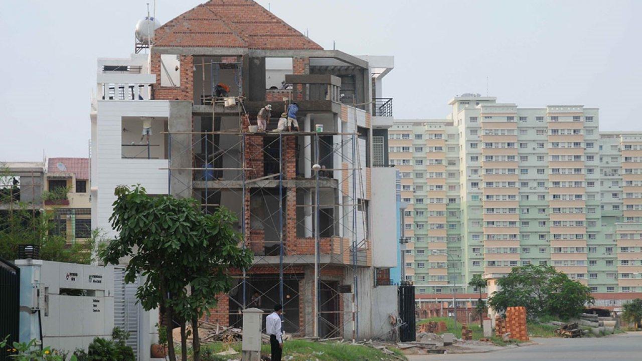 nhà ở riêng lẻ đang xây dựng