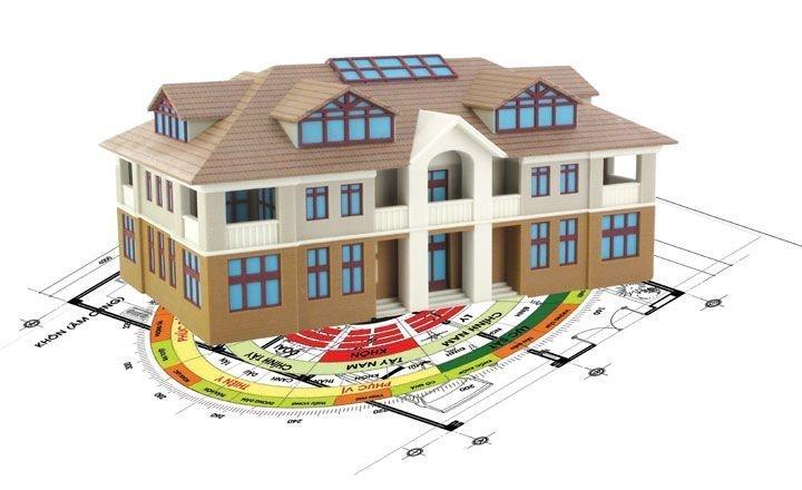 ngôi nhà nằm trên bản đồ