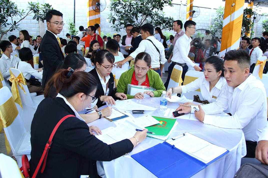 Hình ảnh một dự án đang được mở bán tại TP.HCM
