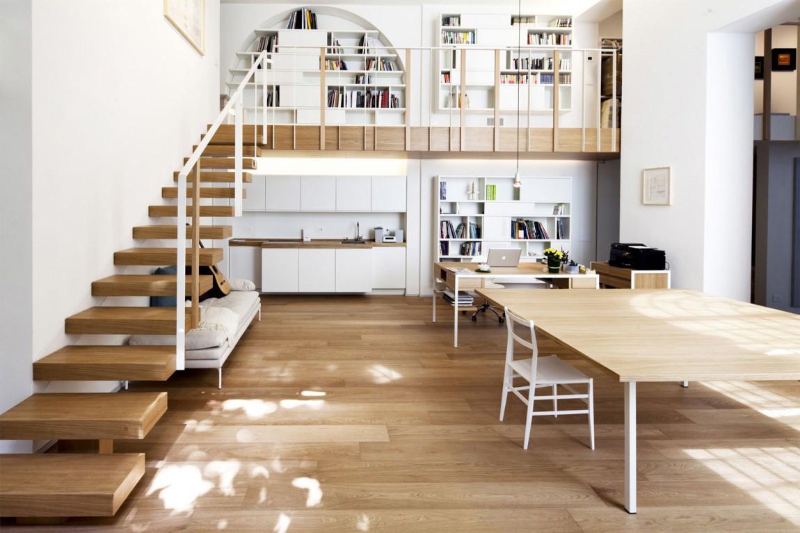 Không gian rộng rãi với mẫu nhà gác lửng 5x20