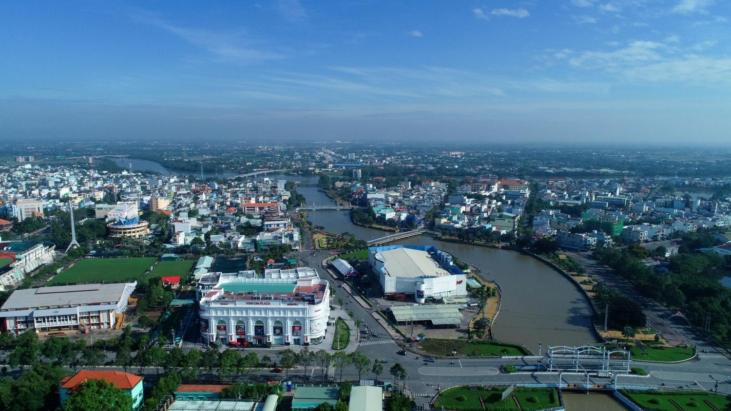 Thành phố Tân An nhìn từ trên cao