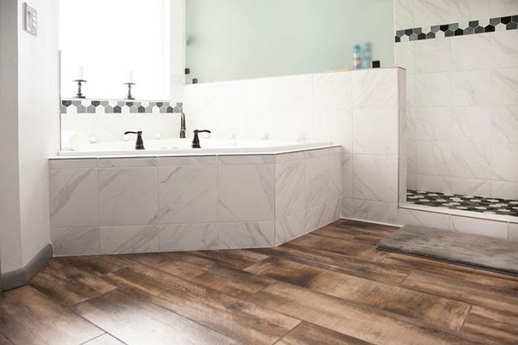 Sàn gỗ kỹ thuật lát phòng tắm