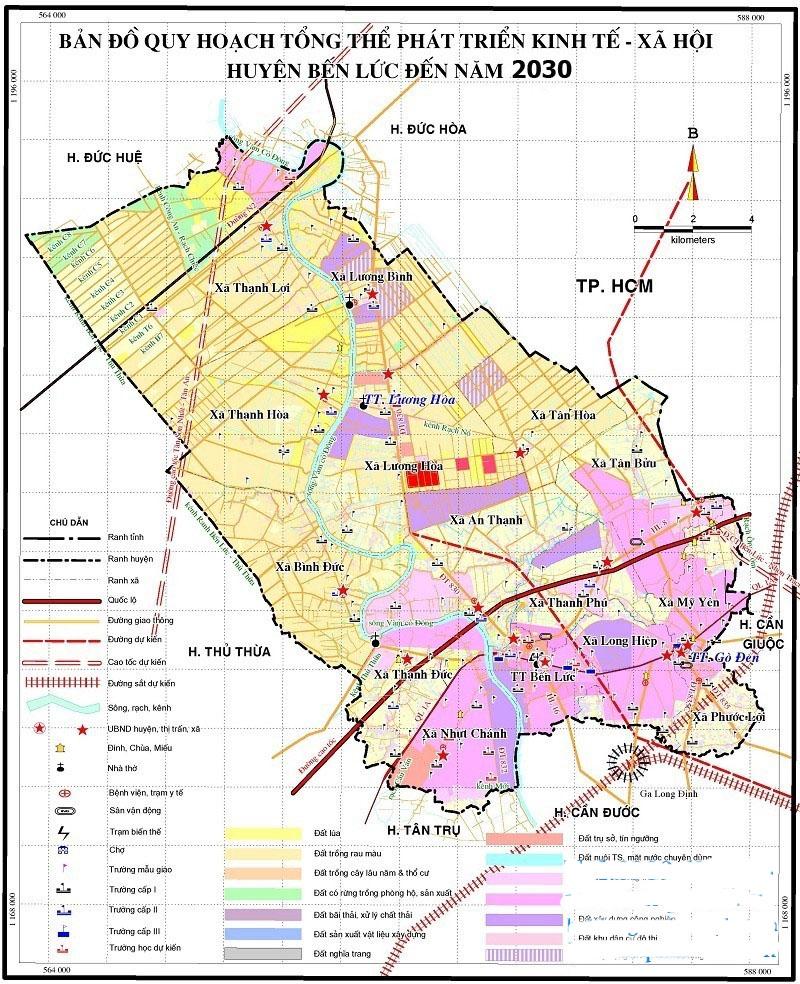 bản đồ quy hoạch huyện Bến Lức