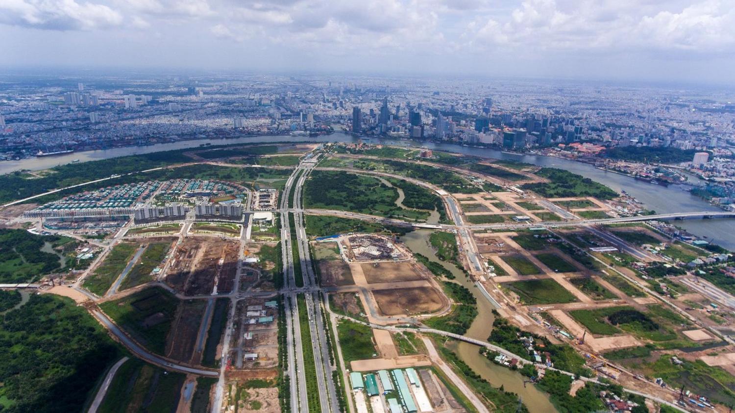 Thủ Thiêm nhìn từ trên cao