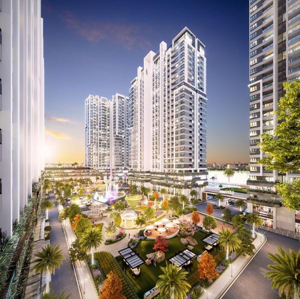 nhiều toà nhà cao tầng nằm cạnh nhau