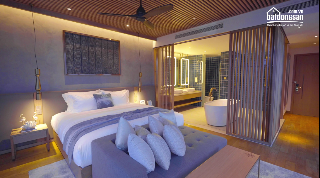 Thiết kế phòng ngủ master trong biệt thự mẫu của dự án Shantira Beach Resort & Spa 