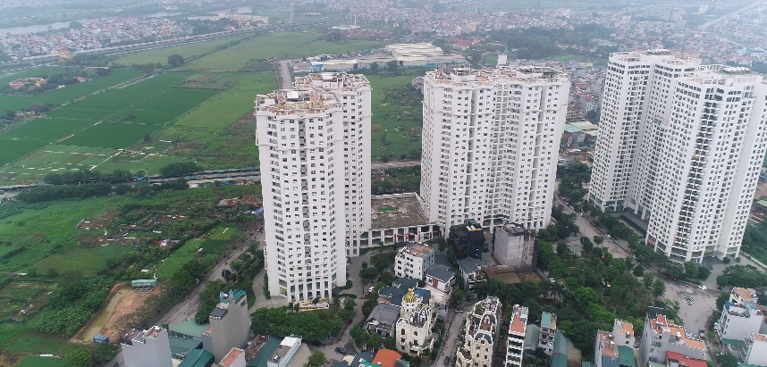 6 tòa nhà cao tầng nằm cạnh nhau