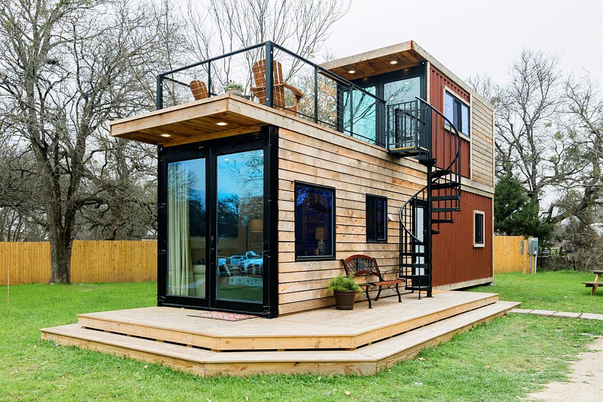 mẫu nhà container bằng gỗ đẹp