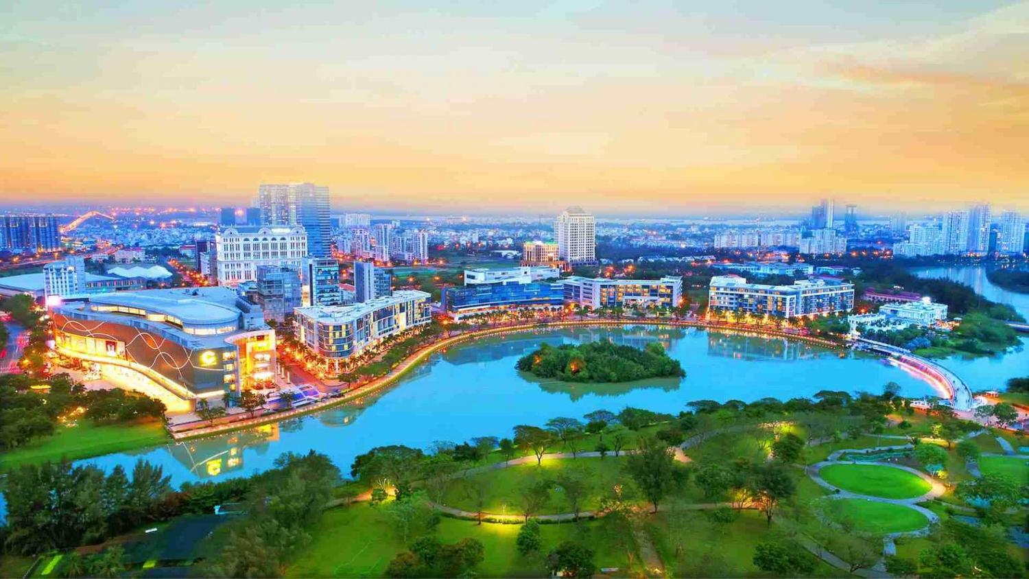 Phường Tân Phong Quận 7 nhìn từ trên cao