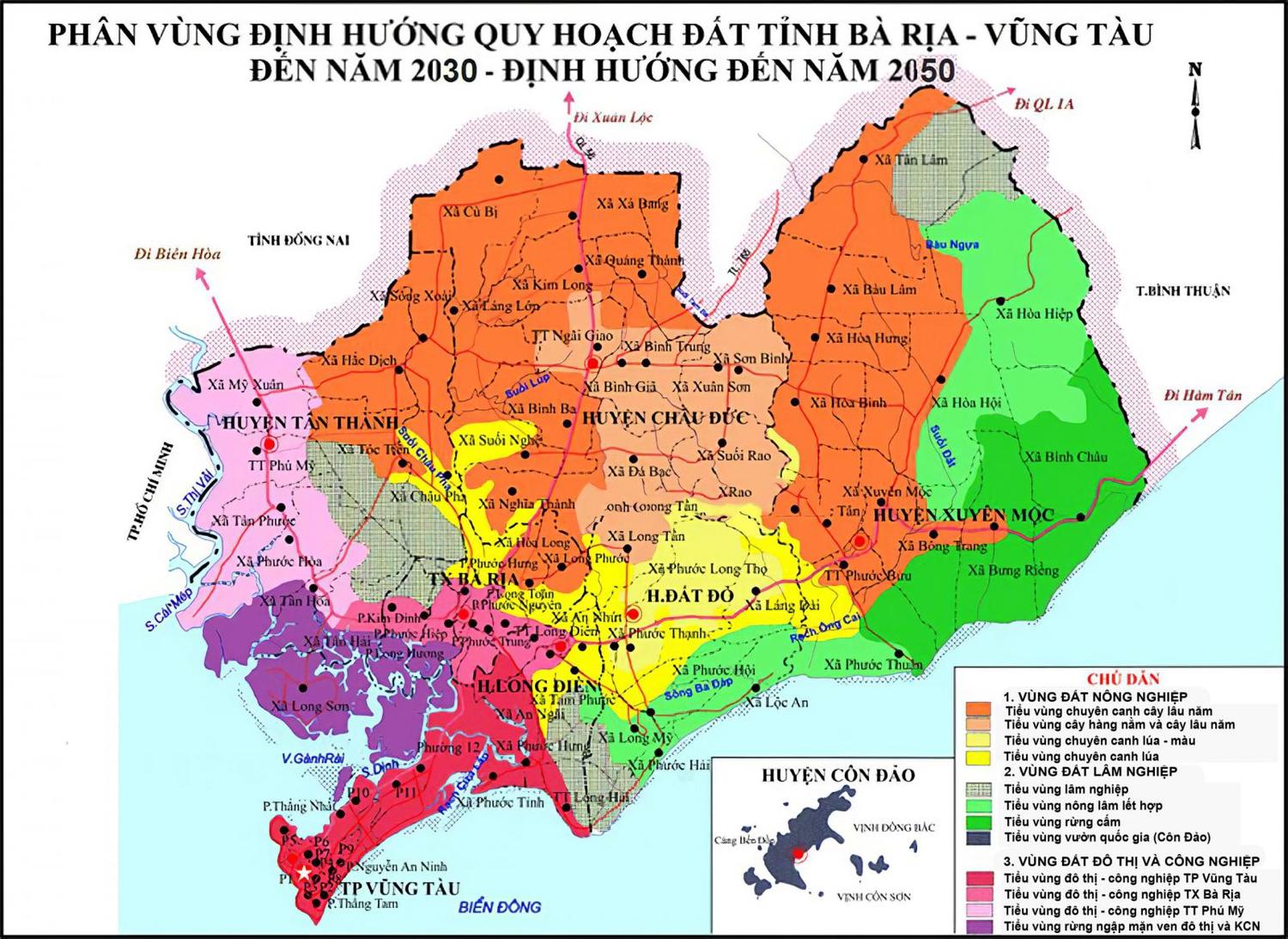 Bản đồ quy hoạch giao thông Bà Rịa - Vũng Tàu