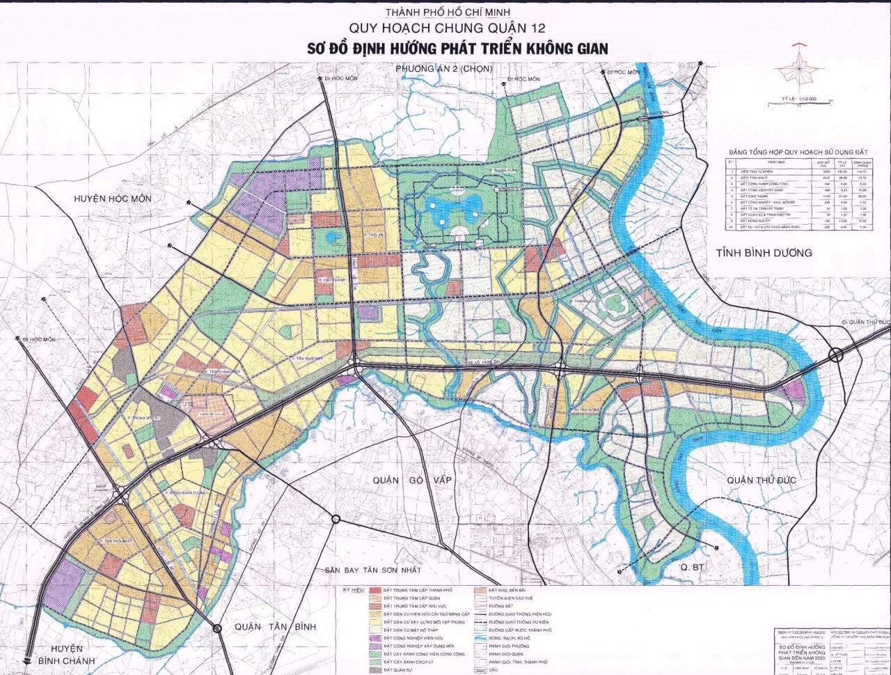 quy hoạch quận 12 về phát triển không gian