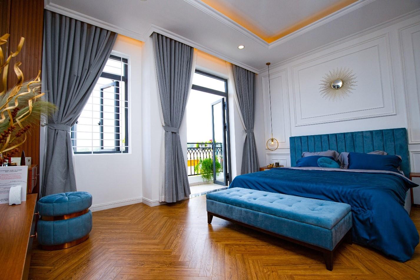 Không gian phòng ngủ rộng thoáng, dễ dẫn sáng, đón gió