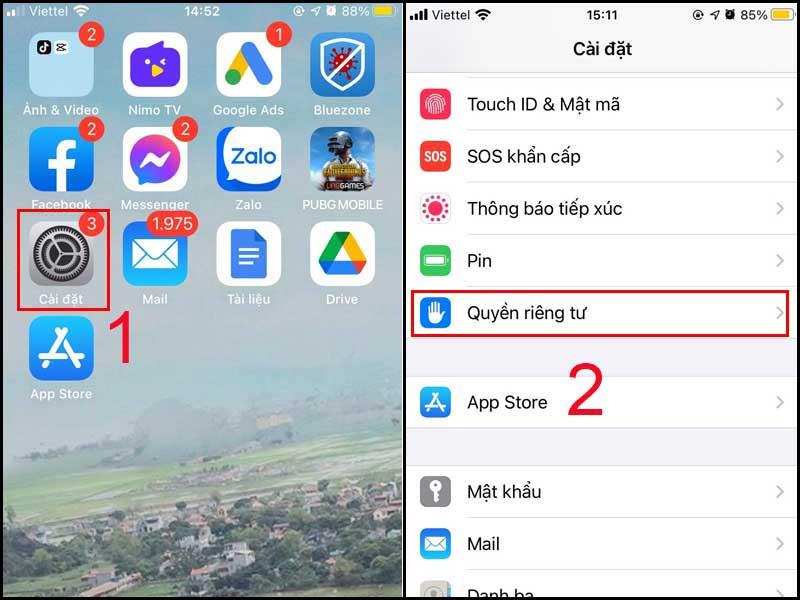 Cách bật định vị cho ứng dụng la bàn