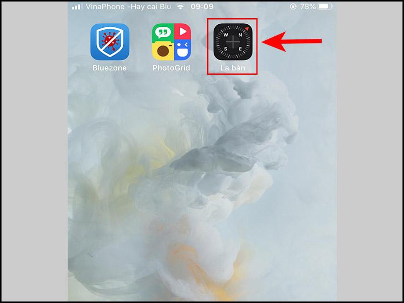 Ứng dụng xem La bàn trên điện thoại Iphone