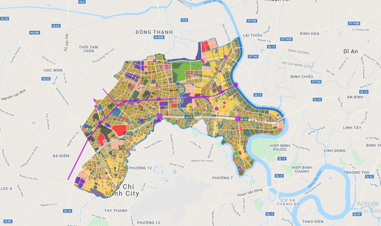 Bản đồ quy hoạch quận 12