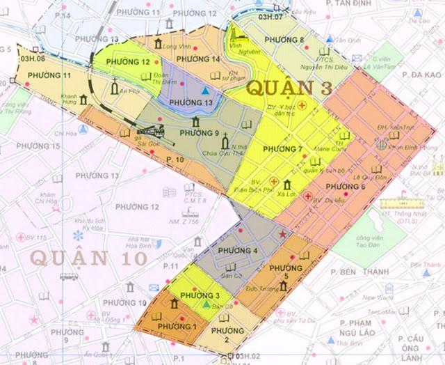 bản đồ các phường quận 3
