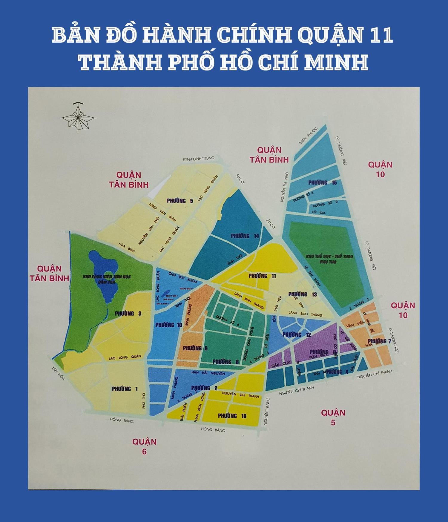 Bản đồ hành chính quận 11 thành phố hồ chí minh