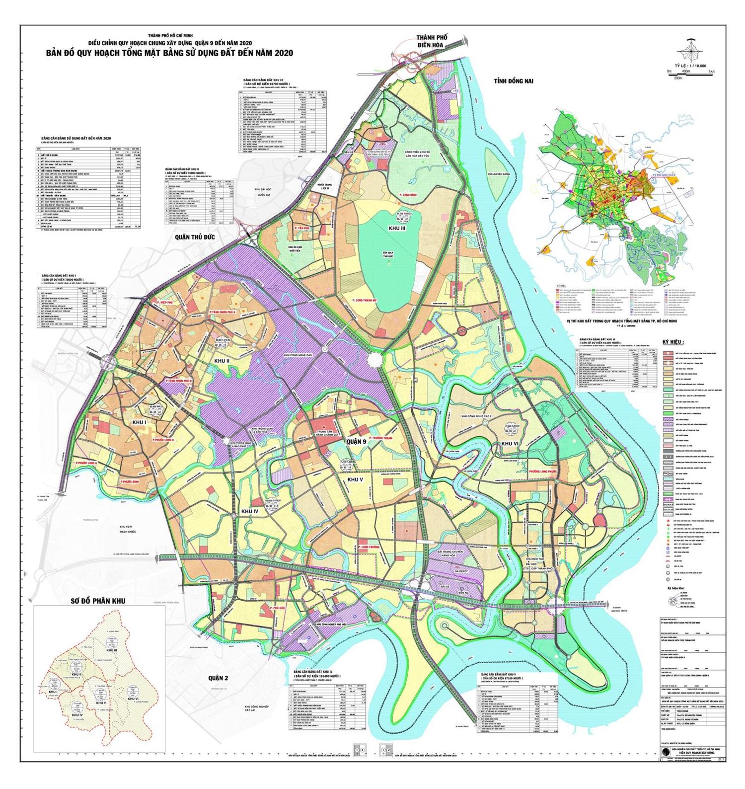 Bản đồ quy hoạch quận 9 - mặt bằng sử dụng đất