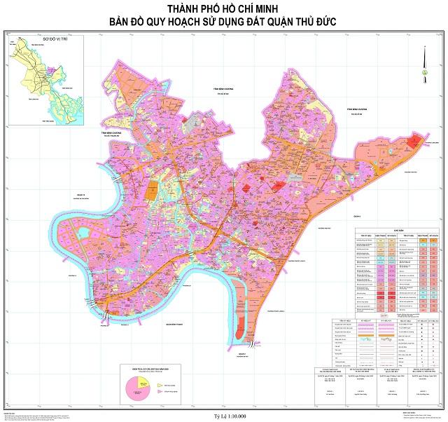 Bản đồ quy hoạch Thủ Đức - sơ đồ sử dụng đất