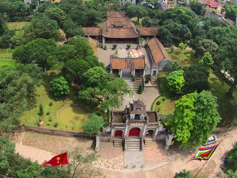 Khu di tích thành Cổ Loa nhìn từ trên cao