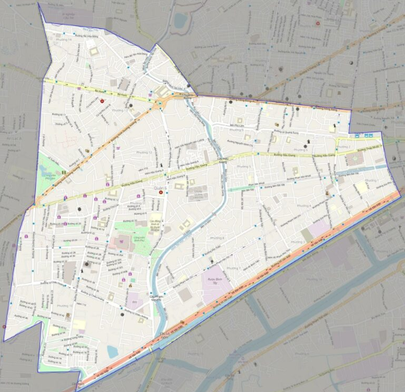 Bản đồ quận 6 trên nền Open Street Map