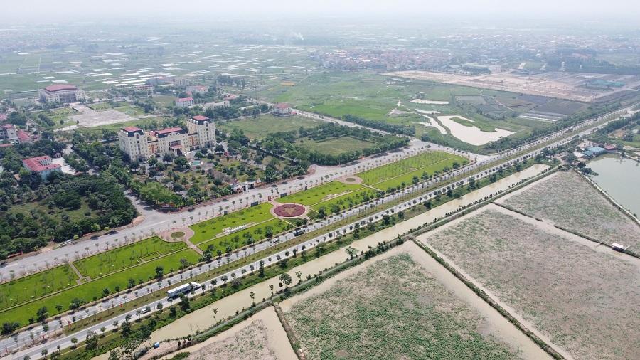   Trục chính KĐT mới Mê Linh đoạn qua UBND huyện Mê Linh