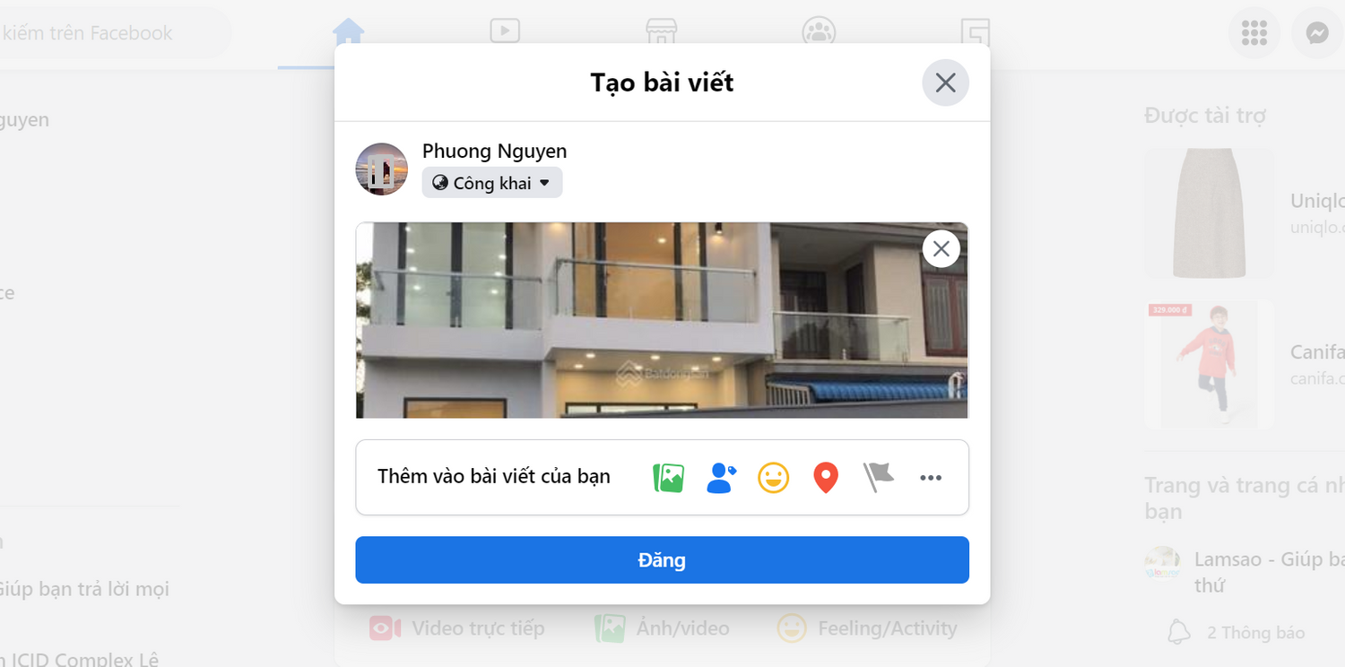 đăng tin rao lên mạng xã hội