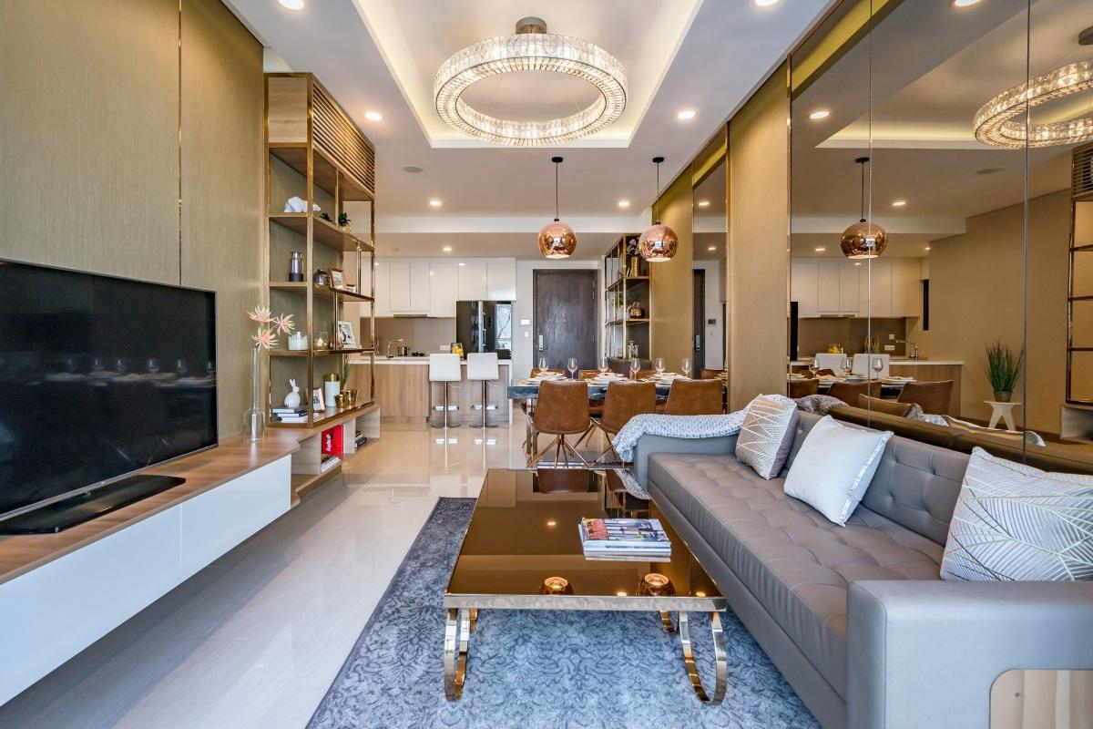 phòng khách nhà mẫu One Verandah
