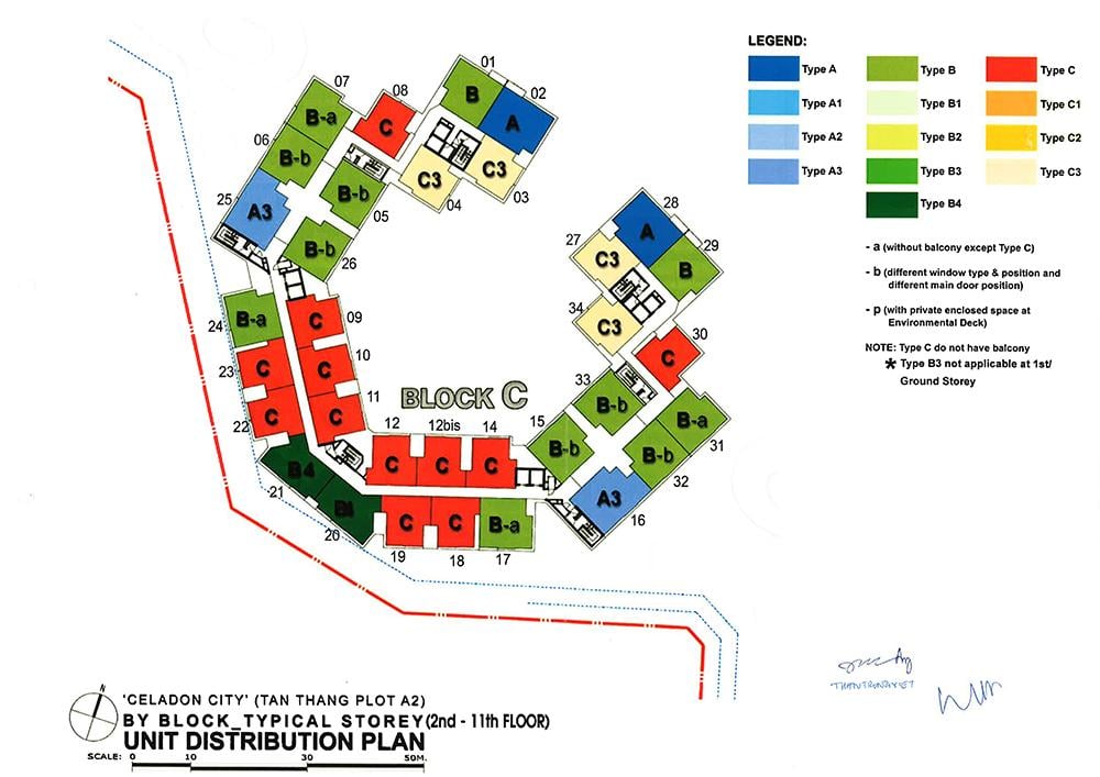 Mặt bằng tầng điển hình block B - Ruby