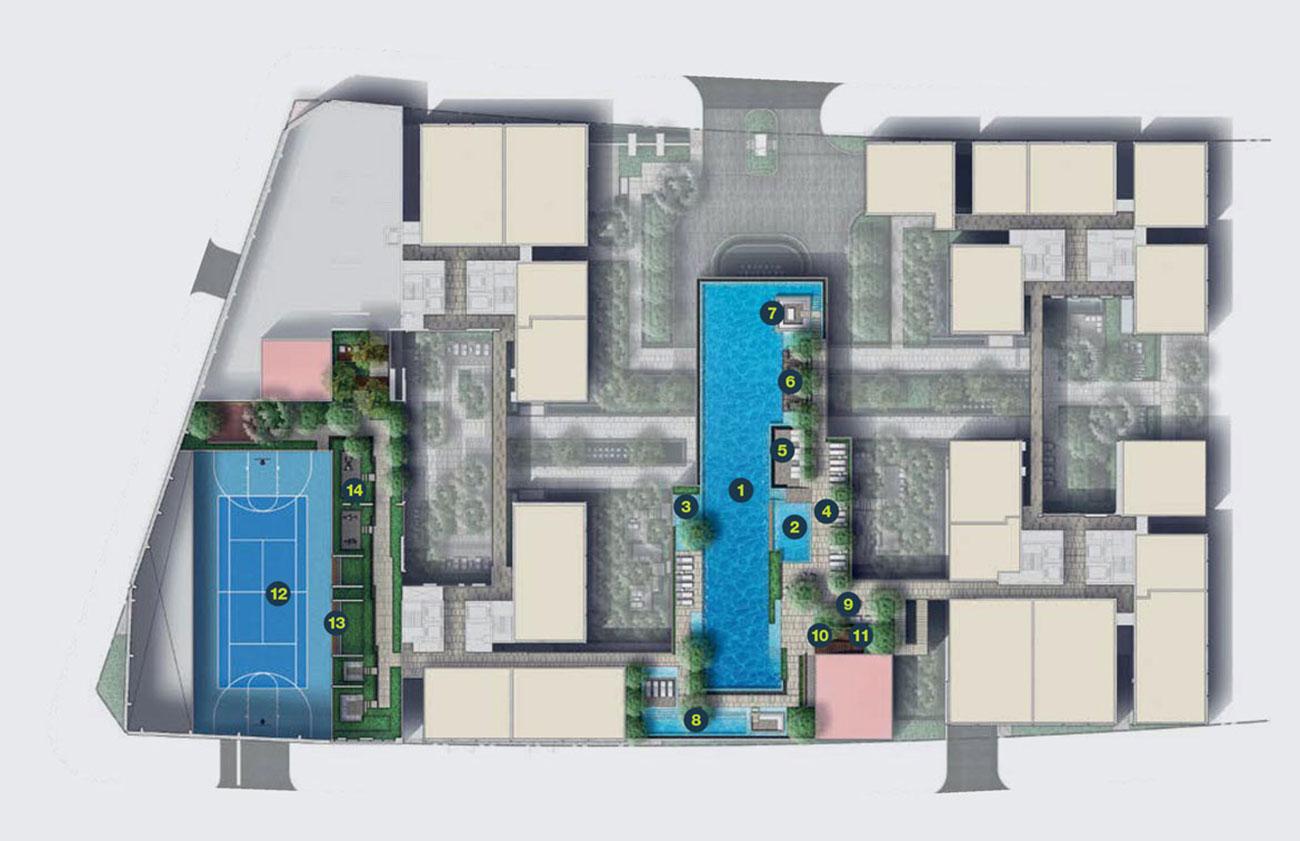 Mặt bằng tổng thể phân khu Cove Residence
