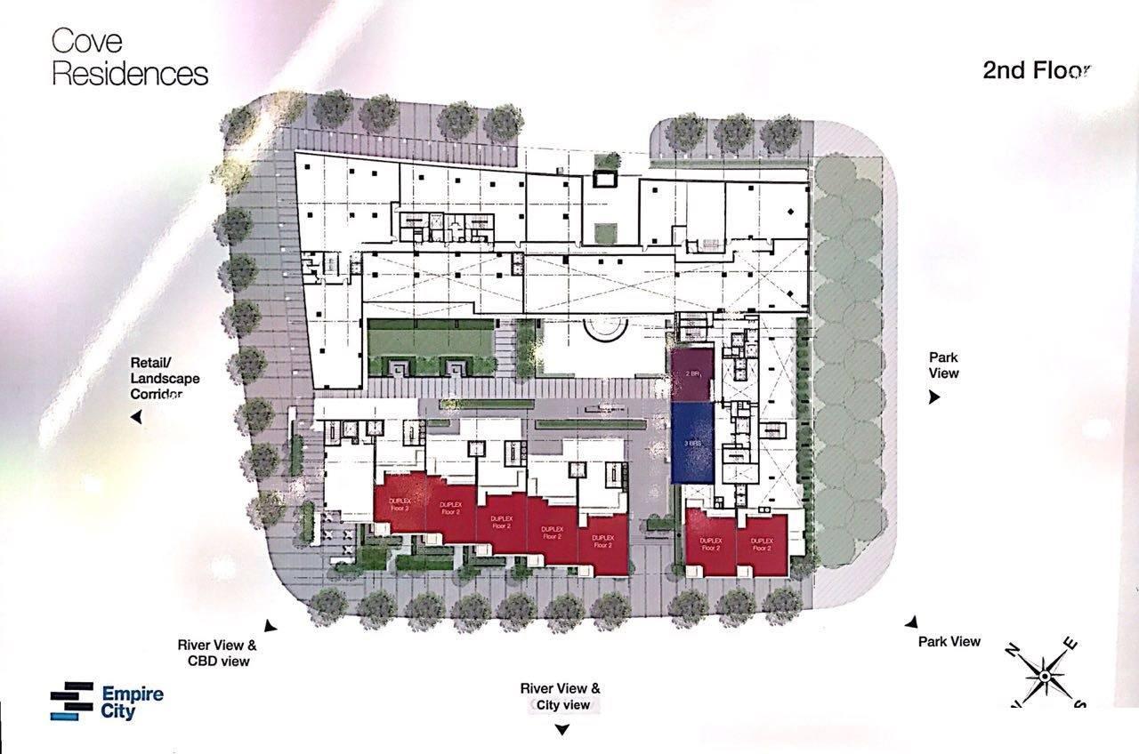 Mặt bằng tầng 2 Cove Residence