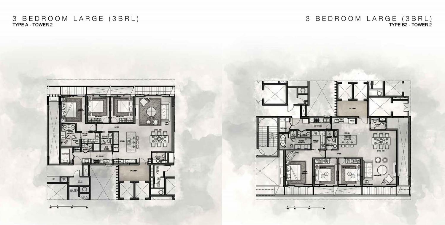 Mặt bằng chi tiết căn hộ phòng ngủ lớn