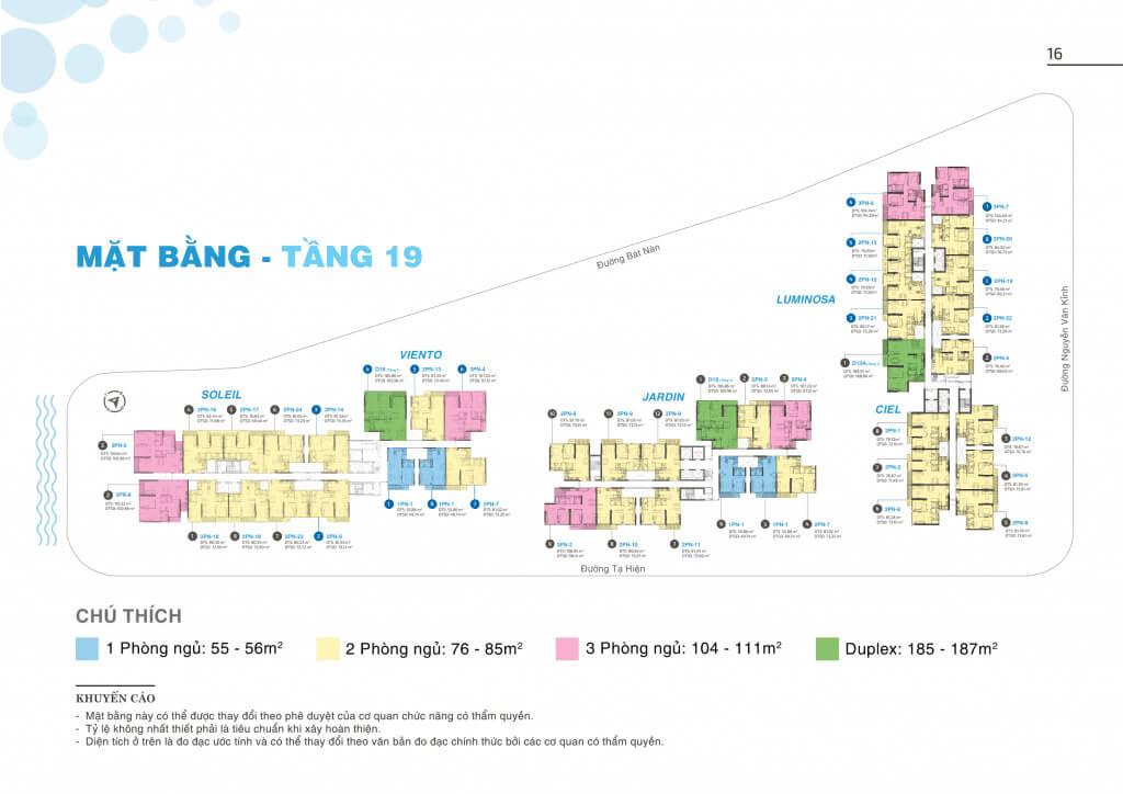 Mặt bằng tầng 19