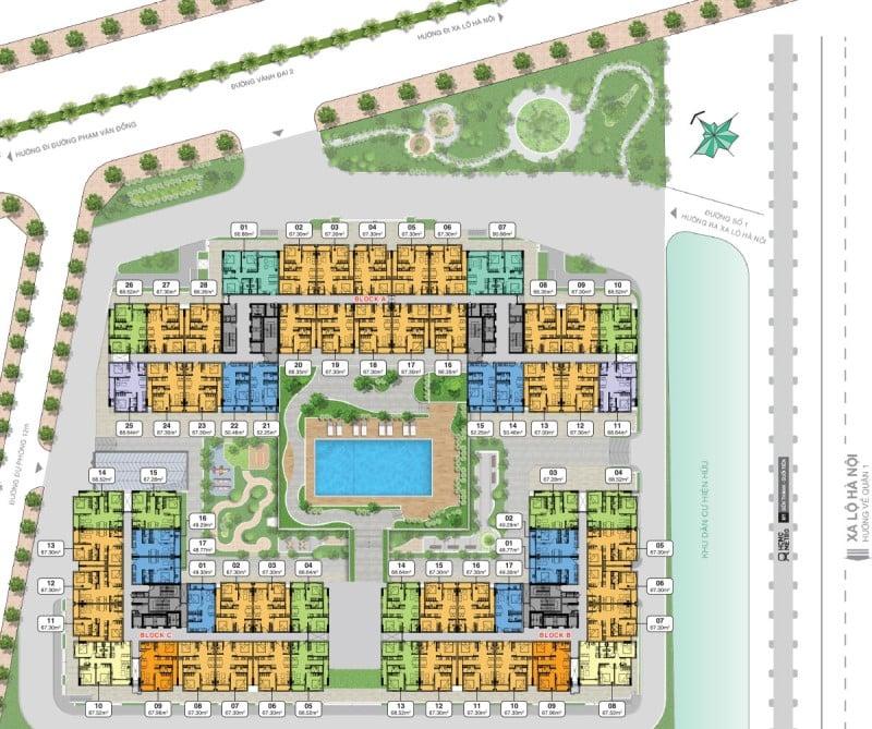 mặt bằng tầng 6-20