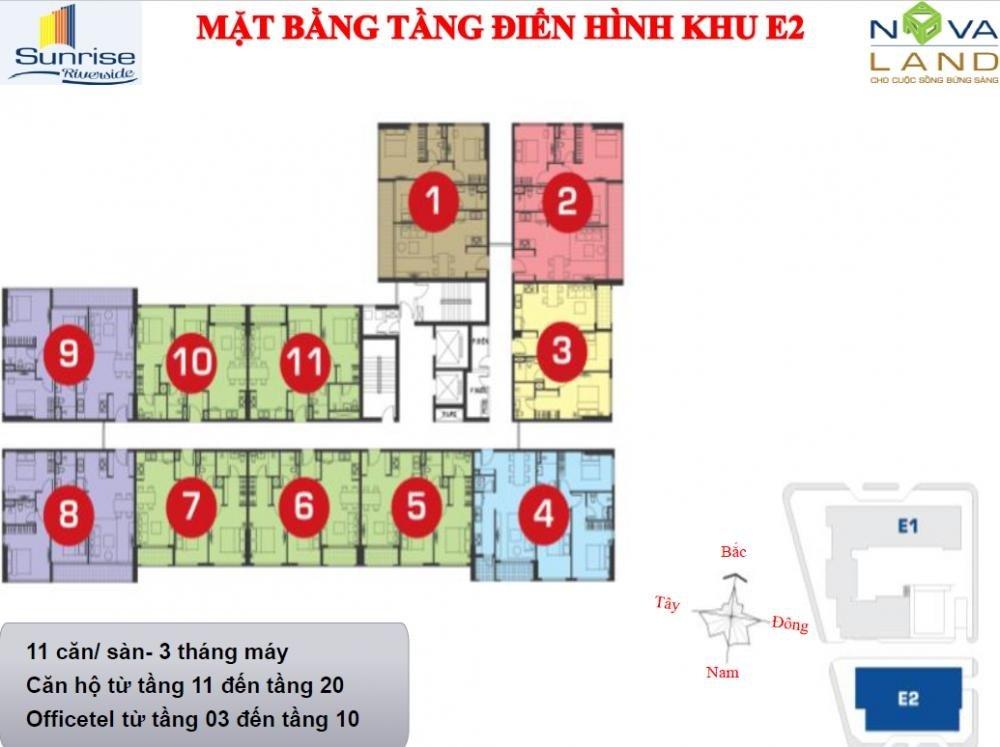mặt bằng tầng điển hình khu e2