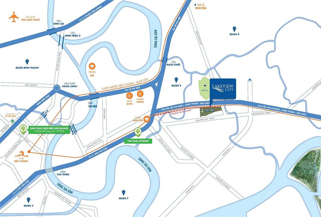 Vị trí dự án Lakeview City