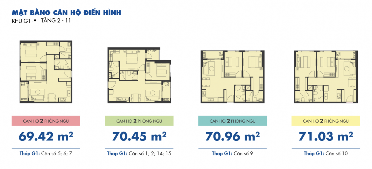 mặt bằng căn hộ tòa g1