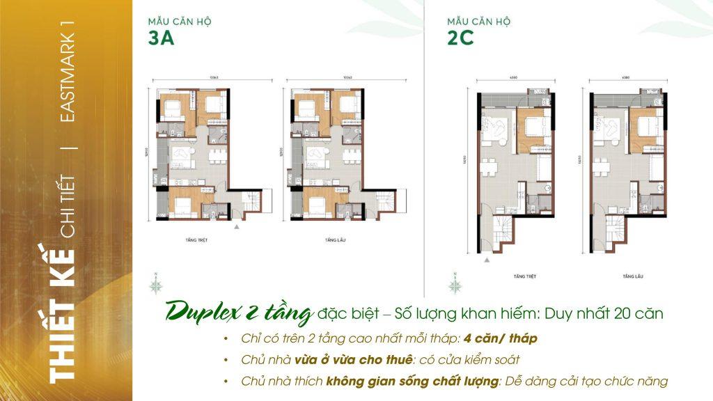 căn hộ Duplex 2 tầng