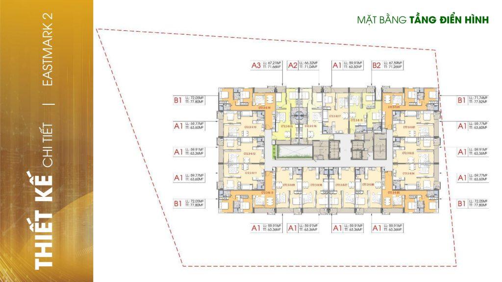 Mặt bằng tầng Eastmark 2