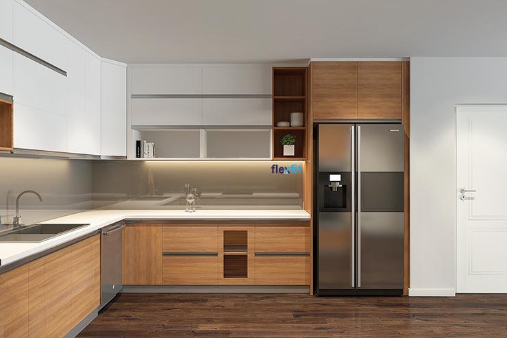 ánh sáng vàng trong bếp