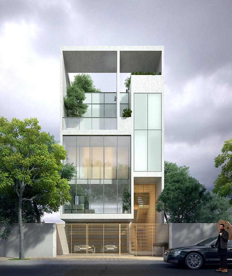 Mẫu nhà lệch tầng 