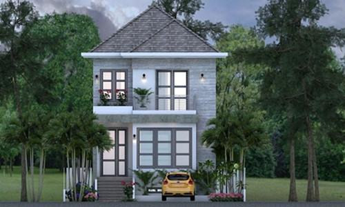 mẫu nhà phố 2 tầng 6x10m