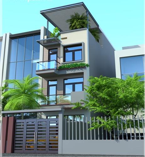 Mẫu nhà ống xanh