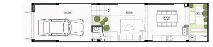 bản thiết kế nhà ống lệch tầng 